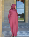 Dark Crimson Abaya