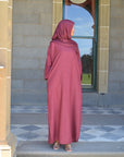 Dark Crimson Abaya
